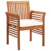 vidaXL Patio Dining Chairs Set of 2, Solid Acacia Wood with Cushions,Weather-Resistant - 2 of 4