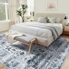 Vintage Rug Soft Oriental Floral Printed Carpet Washable Rug Living Room Bedroom Rug - 2 of 4