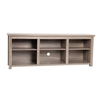 Emma and Oliver Cube Style TV Stand for up to 80" TV's - 65" Media Console with 6 Open Storage Shelves