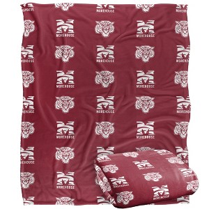 Morehouse College Silky Touch Blanket White 50x60 - 1 of 4