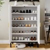 Vividwood  5-Tier Wooden Shoe Cabinet with Doors – Shoe Storage Organizer with Adjustable Shelves – Narrow Entryway Shoe Rack Cabinet – White - 3 of 4