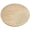 HomeRoots 60" Natural and Brown Rounded Solid Wood Pedestal Base Dining Table - 4 of 4