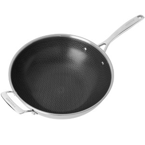 Henckels Paradigm Ceramic 12-inch Stainless Steel Dual Performance Wok with Lid - 1 of 4