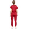 MediChic Womens 8-Pocket Scrubs Set- V-Neck with 4-Pocket Jogger Scrub Pants - 2 of 4