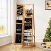Vlsrka 360° Swivel Jewelry Cabinet with Lights, Lockable Full Length Mirror Organizer, Large Standing Storage - 4 of 4