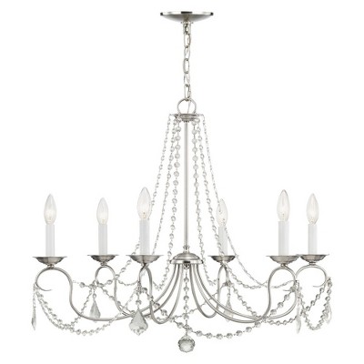 Livex Lighting Pennington 6 - Light Chandelier in  Brushed Nickel