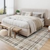 Modern Rug Washable Rug Buffola Plaid Rug for Living Room, Neutral Rug Non Slip, Low Pile Thin Rug, Distressed Soft Rug, Indoor Foldable Printed Rug - 4 of 4