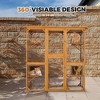 Large Wooden Outdoor Cat Enclosure, 72" Cat Cage Playpen With 3 Jumping Platforms And 2 Napping Houses, Weatherproof Asphalt Roof Cat Shelter - 2 of 4