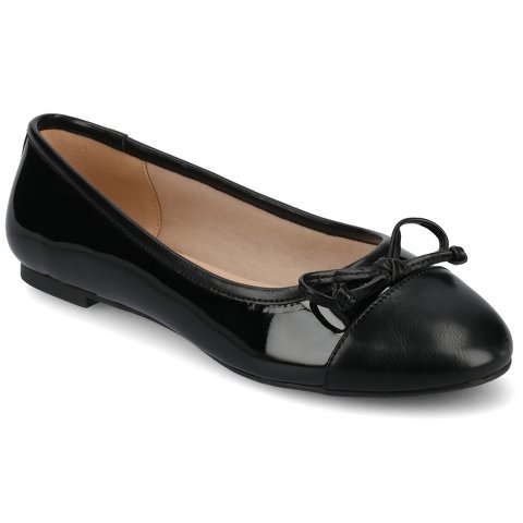 Женские платья Journee Collection Journee Women's Kaiah Medium and Wide Width Ballet Dress Flats, Black 9