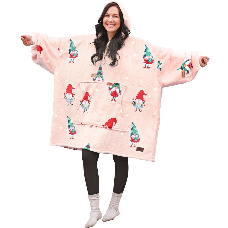 Catalonia Print Oversized Hoodie Blanket Sweatshirt, Comfortable Fleece Giant Pullover for Adults Men Women Teenagers Wife Girlfriend Gift, 1 of 7