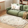 HOMCOM Area Rug 4x6, Machine Washable Rug, Non-Slip Classical Floral Print Floor Carpet for Living Room, Bedroom, Dining Room, Mixed-Brown - 2 of 4
