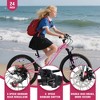 Gulches Kids' Mountain Bike 24 Inch, Shimano 6-Speed, Reinforced Steel Frame, Dual Disc Brakes, Black Leather Saddle, for Boys & Girls - 2 of 4