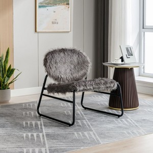 Aash Modern Accent Chair with Metal Frame, Premium High Density Soft Single Lazy Sofa for Living Room Bedroom, Indoor Furniture - The Pop Home - 1 of 4