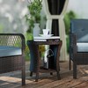 Outsunny 18" Outdoor Wicker Coffee Table, PE Rattan Patio Side Table with 2-Tier Storage, Composite Wood Top for Garden Backyard Balcony - 3 of 4