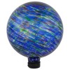 Northlight Swirl Pattern Outdoor Garden Gazing Ball - 10" - Blue and Green - 3 of 4