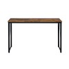INFURNIC Desks Rectangular Writing Desk with V-Shaped Metal Base for Modern Home Office Design, Easy Setup, Brown, 47"*19"*28" - 3 of 4