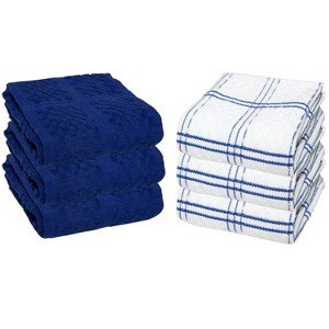 Sloppy Chef Premier Kitchen Towel (6 Pack), 15x25, Popcorn Pattern Weave, 100% Cotton - 1 of 4