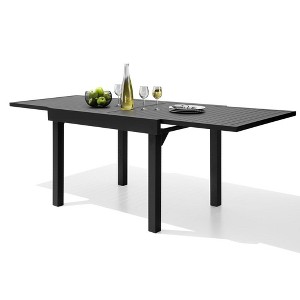 Crestlive Products Modern Aluminum Outdoor Dining Table Expandable Patio Dining Table for 4-6 People Outside - 1 of 4