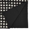 Saro Lifestyle Table Runner with Embroidered Crosses Design, 16"x72", Black - 2 of 3