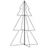 vidaXL Christmas Cone Tree with 200 LEDs - 3x5 ft Warm White Light - Indoor and Outdoor Holiday Decoration with Multiple Lighting Effects - 4 of 4