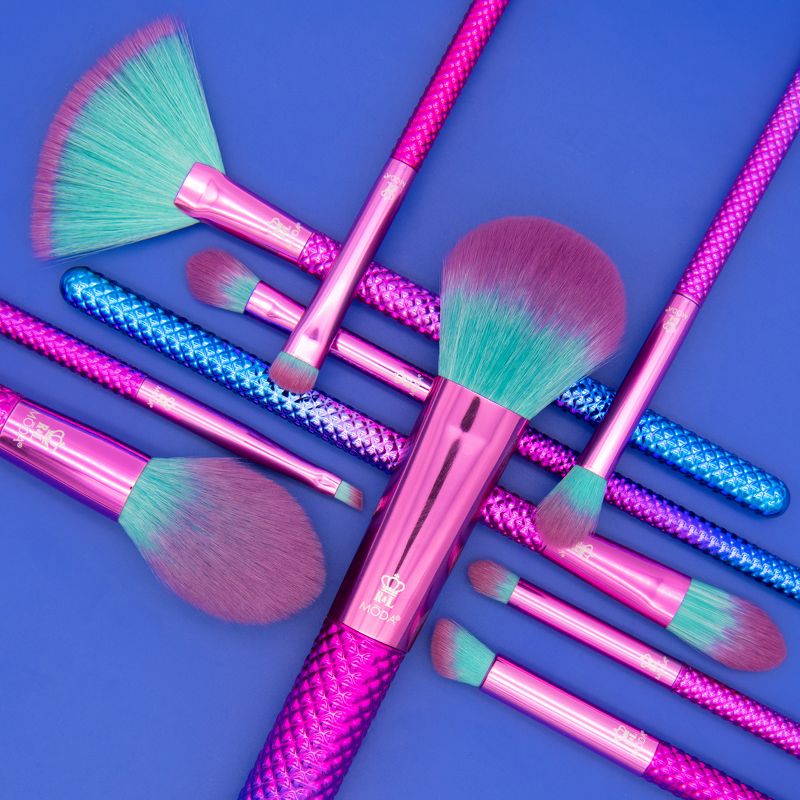 MODA Brush Prismatic Signature 10pc Makeup Brush Kit, Includes Radiance, Blender, and Crease Makeup Brushes, 4 of 11