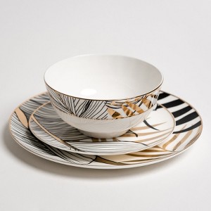 Ozarke Alpha Golden Black Plates Set - Multicolor - 1 of 4