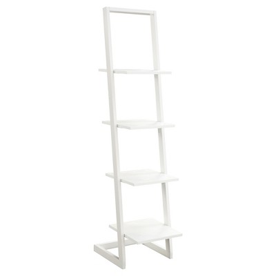 target white ladder bookshelf