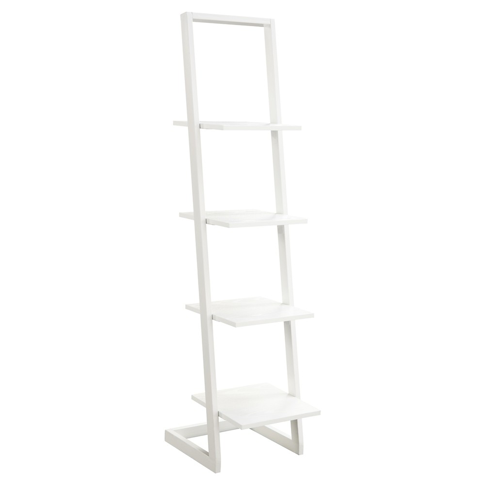 Photos - Wall Shelf 56" Designs2Go 4 Tier Ladder Bookshelf White - Breighton Home: Melamine Su