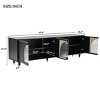 TV Console With Adjustable Shelves For TVs Up To 78",TV Console Cabinet With Arch Fluted Glass Doors,TV Console For Living Room-Cuddlewood - 4 of 4