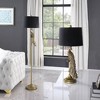 64.5" Modern Elegance Golden Peacock Polyresin Floor Lamp: Ore International, Black Shade - 4 of 4