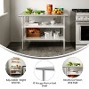 Flash Furniture Stainless Steel 18 Gauge Work Table with 2 Undershelves - NSF Certified - 3 of 4