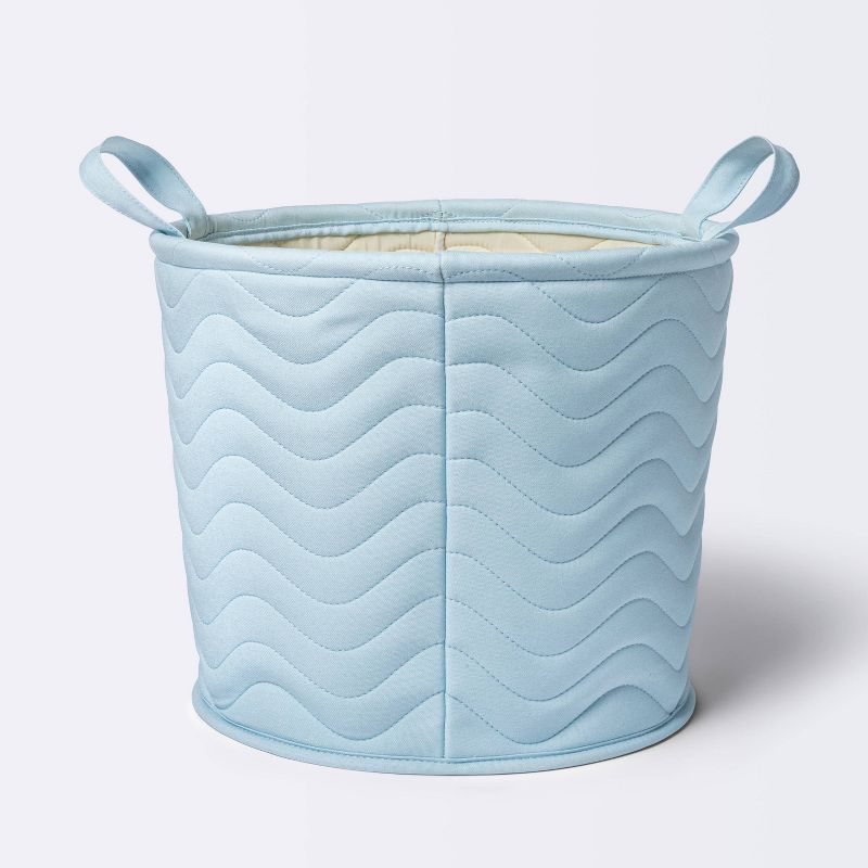 Quilted Fabric Large Round Storage Basket - Blue - Cloud Island&#8482;, 1 of 8