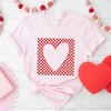 Simply Sage Market Women's Checkered Heart Cut Out Short Sleeve Graphic Tee - 3 of 4