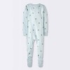Baby Boys' 3pk Bears Tight Fit Sleep N' Play - Cloud Island™ Blue/Green - 2 of 4