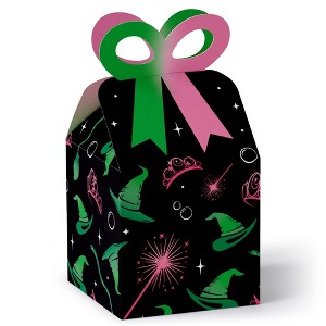Big Dot of Happiness Witch Bow Boxes, Good Pink and Green Birthday or Witch Halloween Party Square Favor Gift Boxes - Set of 12 - 1 of 4