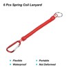 Unique Bargains Keychain Carabiners with Metal Clip Spring Fishing Lanyard 8.67" 6 Pcs - 3 of 4