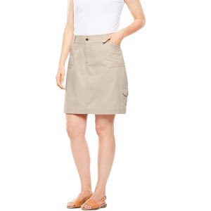 Woman Within Plus Size Perfect Denim Skort - 1 of 4