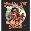 "Parking Lot Pioneer" Old West Wagon Football Cowboy Youth  Long Sleeve Hoodie- - 2 of 2