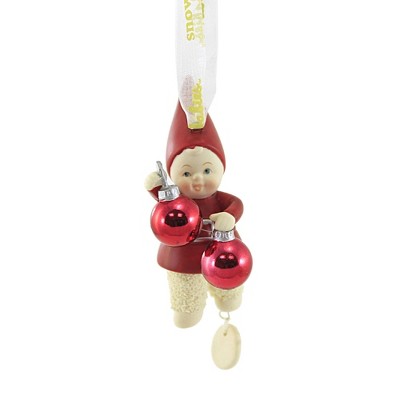 Dept 56 Snowbabies 4.0" Christmas Joy Red Balls  -  Tree Ornaments
