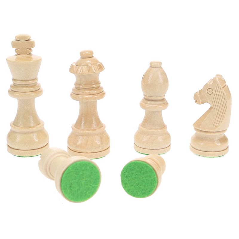 WE Games Black Stained Wood Staunton Weighted Chess Pieces,  3 in. King, 4 of 6
