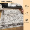 Machine Washable Area Rug Living Room Vintage Medallion Carpet Distressed Rugs for Bedroom - 3 of 4