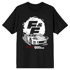The Fast & The Furious Race Car Logo Men's Black T-shirt - 1 of 2
