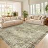 Washable Modern Stripe Area Rugs Contemporary Indoor Lightweight Low Pile Non Slip Carpet For Living Room Bedroom Soft Easy Care Floor Mat Home Decor - 2 of 4