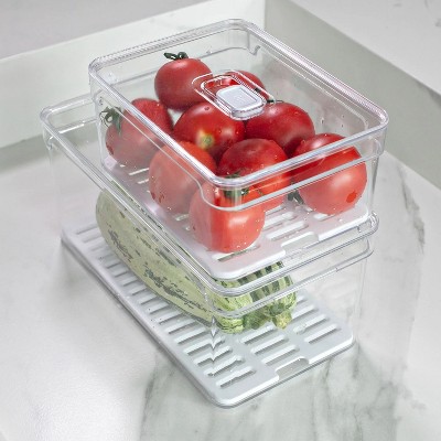 OU Fridge Organizer Bins with Vented Lid, Clear Stackable Refrigerator Storage Container, Produce Kitchen Storage Bin, BPA Free, 4 Pack — фото 7