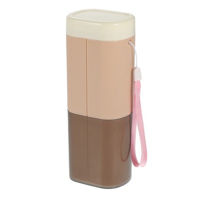 Unique Bargains Large Capacity Toothbrush Case with Cup Traveling Toothbrush Holders PP PE 7.87"x3.07"x2.28" 1 Pcs