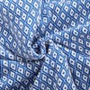 Americanflat Omala Throw Blanket in Blue and White Mini Diamond - 100% Cotton with Fringe - 50" x 60" - 4 of 4