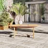 Amazonia Teak Oval Jakarta Outdoor Patio Dining Table Natural Wood: FSC Certified, Seats 6-8 - 2 of 4