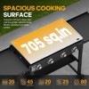 SKONYON 4-Burner Gas Grill 60000 BTU Propane Griddle with Side Board - 2 of 4