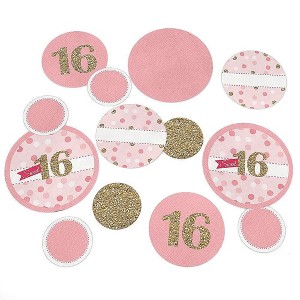 Big Dot of Happiness Sweet 16 - Birthday Party Giant Circle Confetti - Party Decorations - Large Confetti 27 Count - 1 of 4