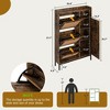 Rattan Shoe Storage Cabinet with 3 Flip Drawers - 2 of 4